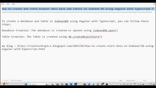 Store data in indexed Db using angular with typescript ?