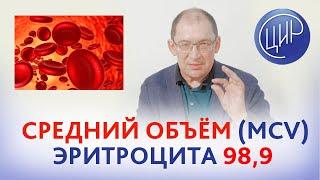 Средний объём эритроцита (MCV) 98,9 фл., что это значит? И.И. Гузов.