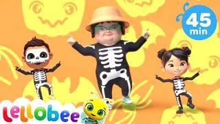 The Skeleton Dance! - Halloween Special | Rishi & Ella's Preschool Playhouse - Lellobee Kids Karaoke