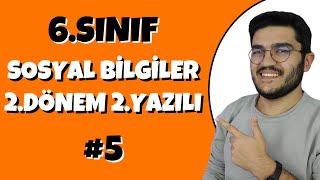 6.Sınıf Sosyal Bilgiler 2.Dönem 2.Yazılı