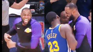 Lebron james CAN'T STOP LAUGHING after lance stephenson EJECTED