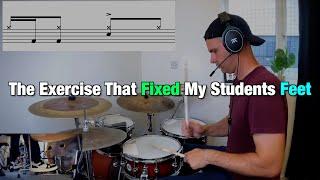 The Exercise that Fixed my Student Feet - DRUM LESSON #drums #drumlessons