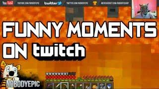 Minecraft: Funny Moments while Livestreaming! (NobodyEpic Funny Fails Live Streaming on Twitch)