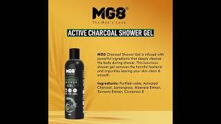 MG8 Active Charcoal Shower Gel 250ML, Powered With Active Charcoal & Natural Ingredients