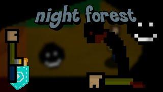 сделал хоррор игру в покет коде "night forest"[pocket code ]