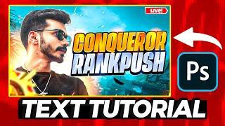 Make BGMI thumbnails like Snax Gaming | Text Tutorial