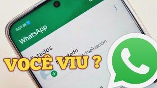 CHEGOU nova ATUALIZAÇÃO do WHATSAPP 2025!! Você viu?