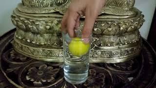 Amazing Lemon floating in plain water 