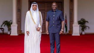 Pres Ruto held talks with Qatar’s Minister of Labour, Dr. Ali Bin Samikh after Gachagua impeachment