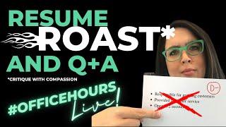 LIVE RESUME REVIEW | LIVE RESUME CRITIQUE | RESUME TIPS FOR 2021