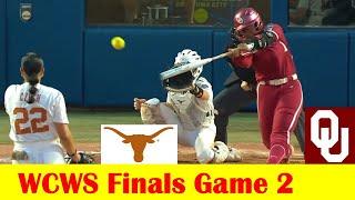 #2 Oklahoma vs #1 Texas Softball Highlights, 2024 NCAA World Series Finals Game 2