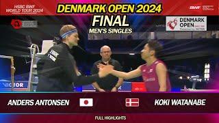 Final - MS | Denmark Open 2024 | Anders Antonsen vs Koki Watanabe | Highlights