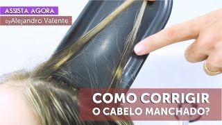 Cabelo manchado como corrigir?