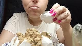 Паста из глины ассорти+Белая гора#АСМР#mukbang#crunch#мел 