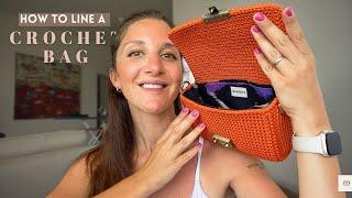 How to Line a Crochet Bag | Tutorial |