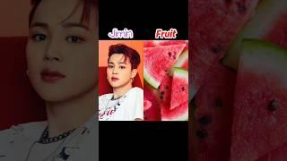 BTS member's favourite fruit  #kpopidolk #kpopedit #jk #jimin #rm #jin #bts #jhope #btsv #suga