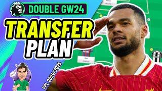 FPL DOUBLE GW24 | MY TRANSFER PLAN!  | Fantasy Premier League 2024/2025!