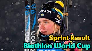 Results Women's Sprint 4 Stage Biathlon World Cup in Pokljuka. Elvira Oeberg Winner