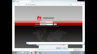 Huawei HG8245C Router Configuration