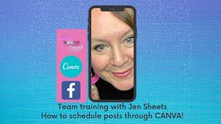 How to schedule facebook posts through CANVA