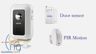 KR-M7 Intelligent Split Style Welcome Doorbell with PIR Detector and Door Sensor ...