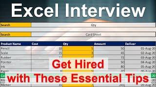 MS Excel Interview Questions and Answers | Excel Interview | Advanced Excel #exceltutoring