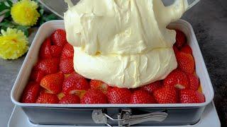 The perfect strawberry cake in minutes! Simple and delicious