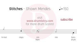 Shawn Mendes - Stitches Drum Score