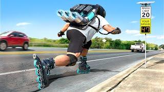 I Built a Jetpack to Rollerblade Faster!