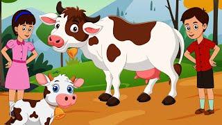 Gaiya Meri Cartoon Video, गैया मेरी गईया , Ek Mota Hathi + Hindi Rhymes And Baby Songs For Children