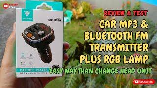 Car MP3 Bluetooth FM Transmitter With RGB Light | Easy Way than Change  Head Unit | Tecnix CHR-B020