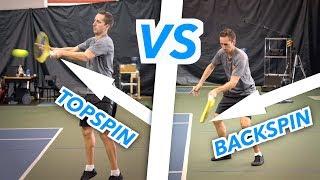 TOPSPIN vs BACKSPIN: What's the difference? - tennis lesson