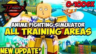 All Training Areas *NEW UPDATE* In Anime Fighting Simulator