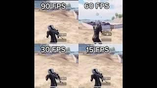 90 fps vs 60 fps vs 30 fps vs 15 fps bgmi gameplay .