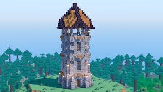 Средневековая башня в Майнкрафт - Красивая башня Minecraft