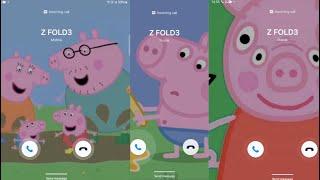 Screen Recording incoming Call Peppa Pig on Samsung Z Fold3, Timer, Fake Calls