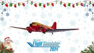 A Snowy Christmas Flight to Santa's Village! | New MSFS 2024 | Iceland to Finland | Douglas DC-3