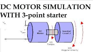 DC motor modelling with three point starter to generate characteristics