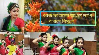 Aj faguner agun lage ।।Bengali folk dance ।। Rimi Mukherjee Choreography।।Kalandhika।।