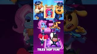 SHERIFF LABRADOR EXE vs SHERIFF PAPILLON vs DOBIE EXE X Coffin Dance Tiles Hop #shorts