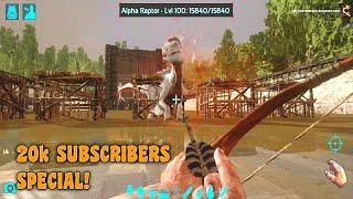 Ark Mobile Raptor Taming In A Wooden Cage (In The Water) | Alpha Raptor | Part - 4