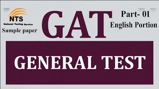 GAT General Sample paper : Completely solved : GAT NTS Paper: Part - 01