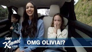 Olivia Rodrigo Surprises Jimmy Kimmel’s Kids on the Drive to School