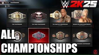 WWE 2K25 - All Single & Tag Team Championship Titles *Updated*