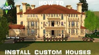 Sims 3 Tutorial:  How to Install Custom Houses  (Pilot for New Series)