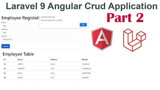 Laravel 9 Angular Crud Application Part 2