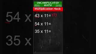 Multiplication Trick | Quickly Calculate Multiples Of 11 #shorts #maths #mathtricks #multiplication