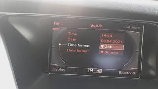 Налаштування годинника Audi A4 . Настройка часов Audi A4.Clock settings Audi A4.