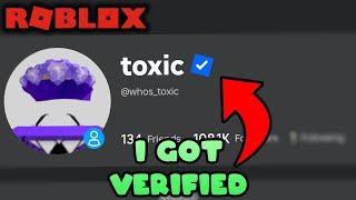 I GOT VERIFIED ON ROBLOX