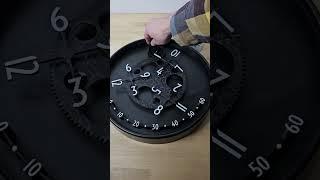 Wandering Hour, 3D printed + IKEA Bondis. Model from Printables com. Блуждающий час настенные часы.